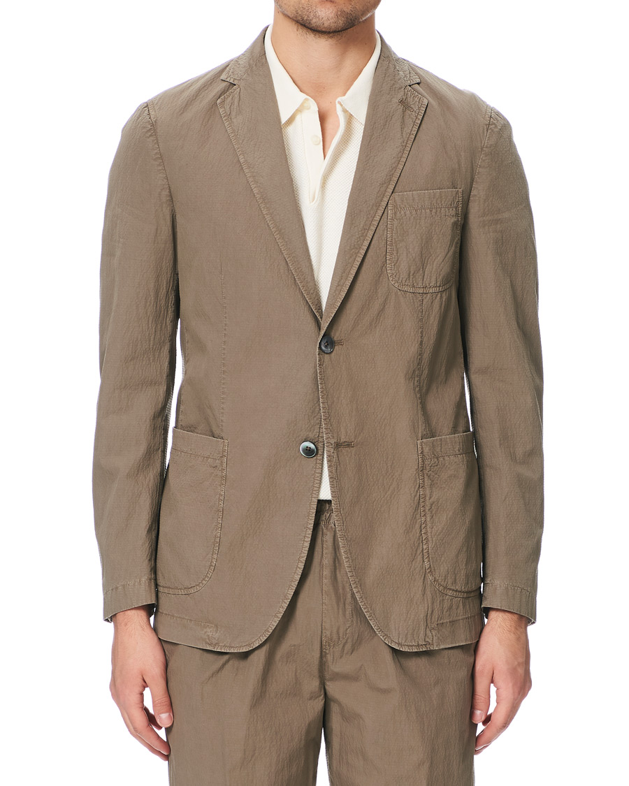Herre | Blazere & jakker | The Gigi | Soft Seersucker Blazer Olive