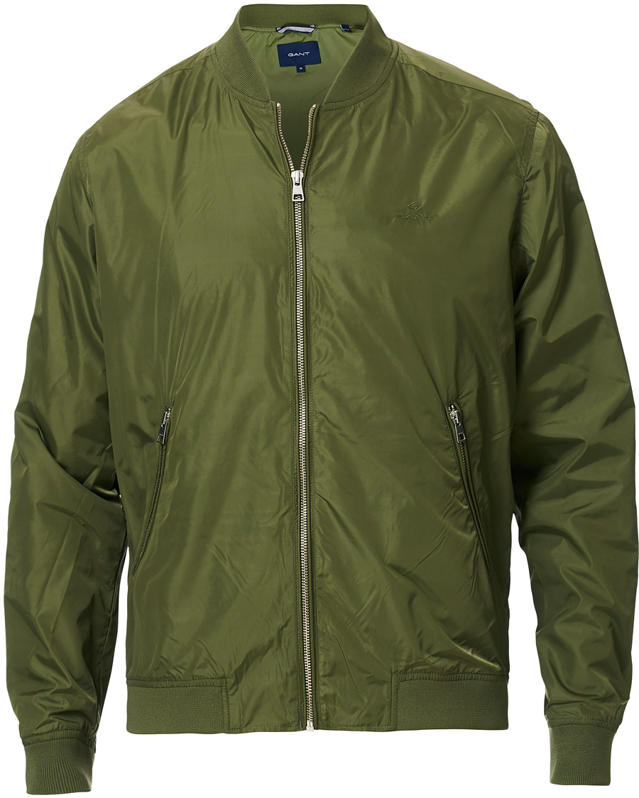 Herre | Jakker | GANT | Airy Nylon Bomber Four Leaf Green