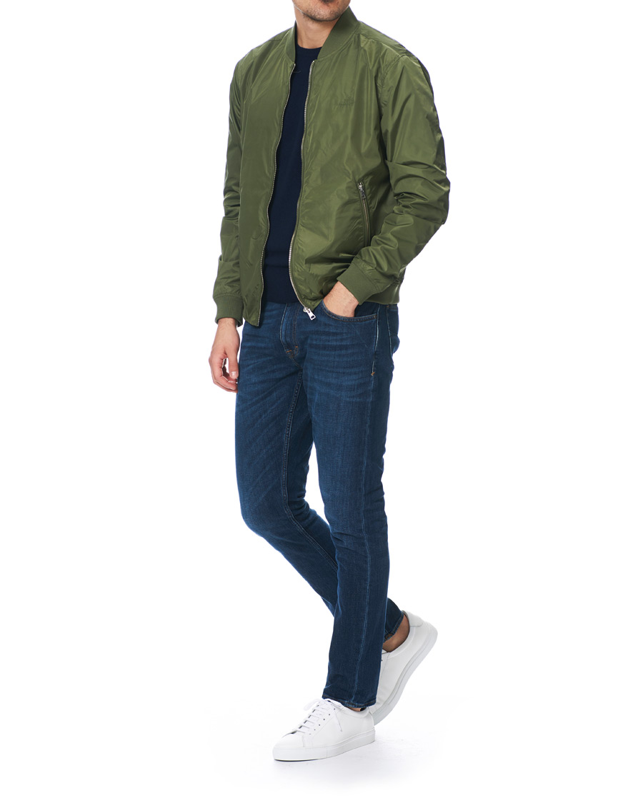 Herre | Jakker | GANT | Airy Nylon Bomber Four Leaf Green