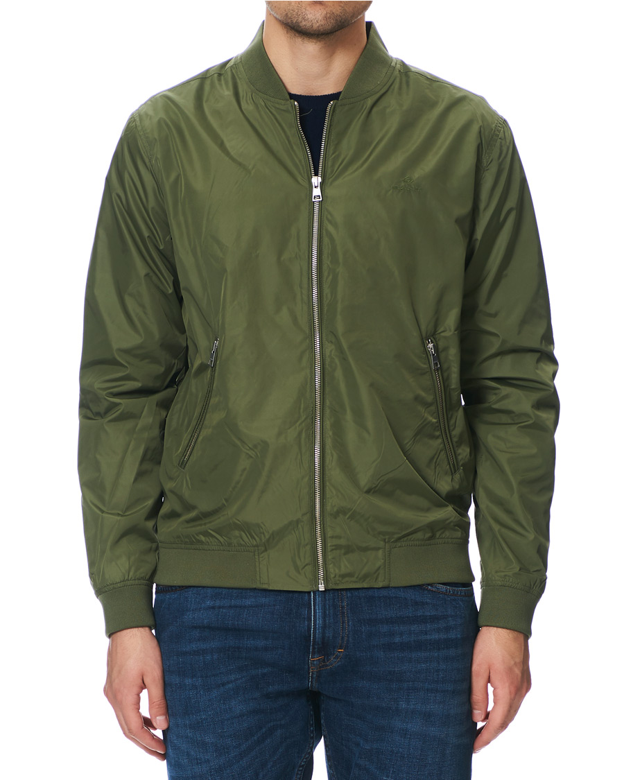 Herre | Jakker | GANT | Airy Nylon Bomber Four Leaf Green