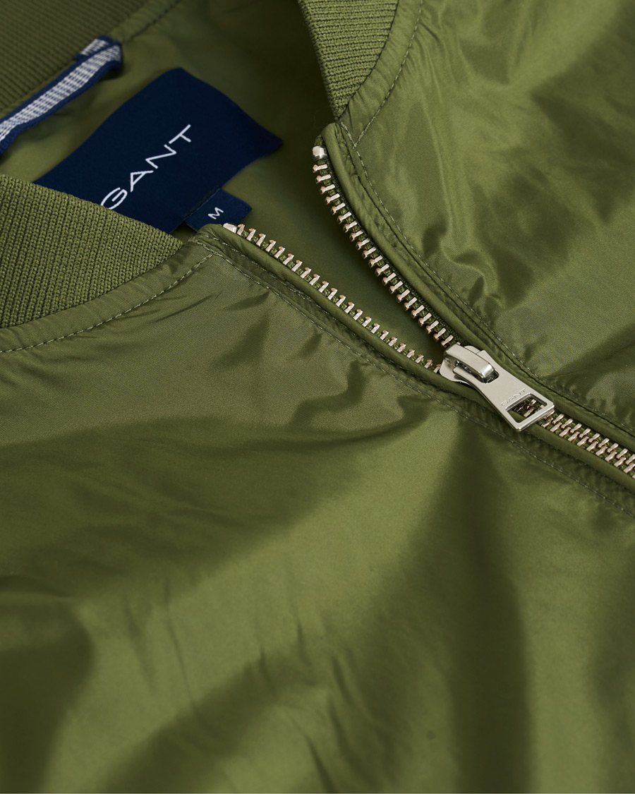 Herre | Jakker | GANT | Airy Nylon Bomber Four Leaf Green