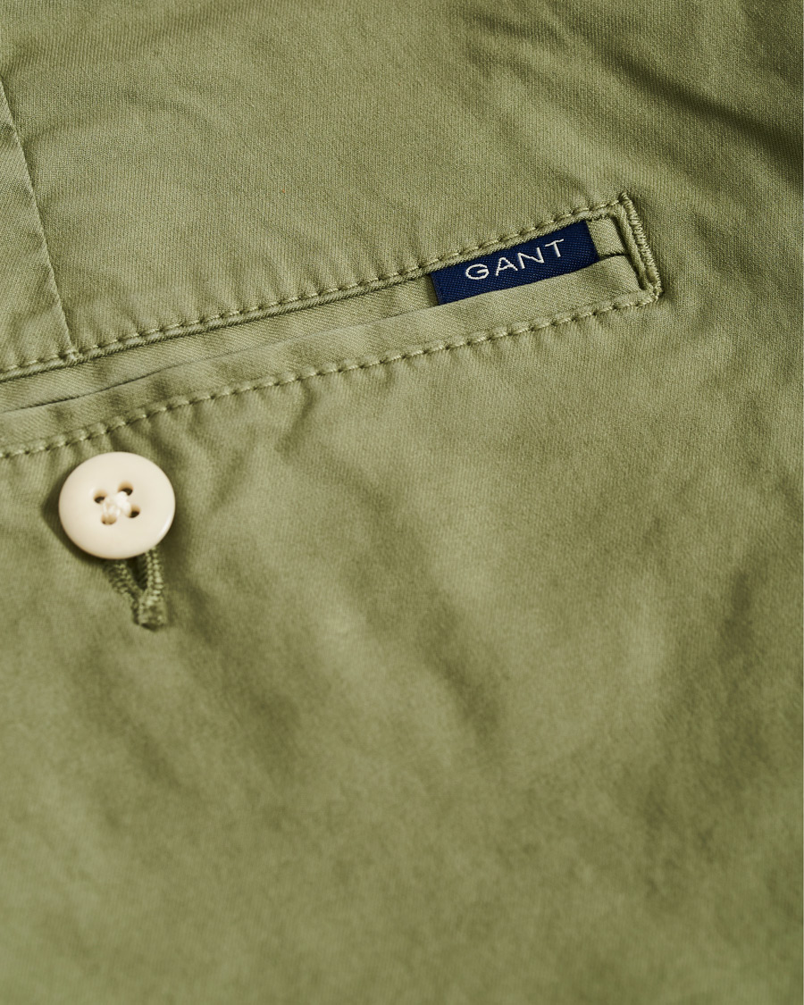 Herre | Shorts | GANT | Regular Sunbleached Shorts Oil Green