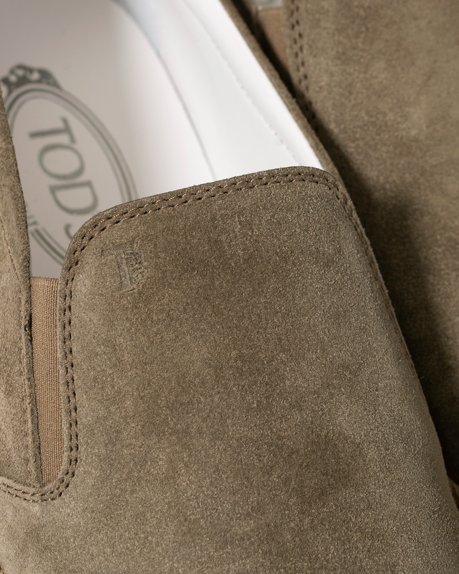 Herre | Tod's Slipper Loafer Taupe Suede | Tod's | Slipper Loafer Taupe Suede