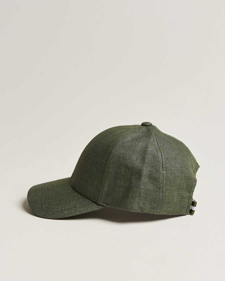 Herre | Hatte & kasketter | Varsity Headwear | Linen Baseball Cap French Olive