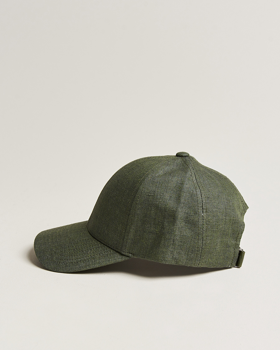 Herre | Kasketter | Varsity Headwear | Linen Baseball Cap French Olive