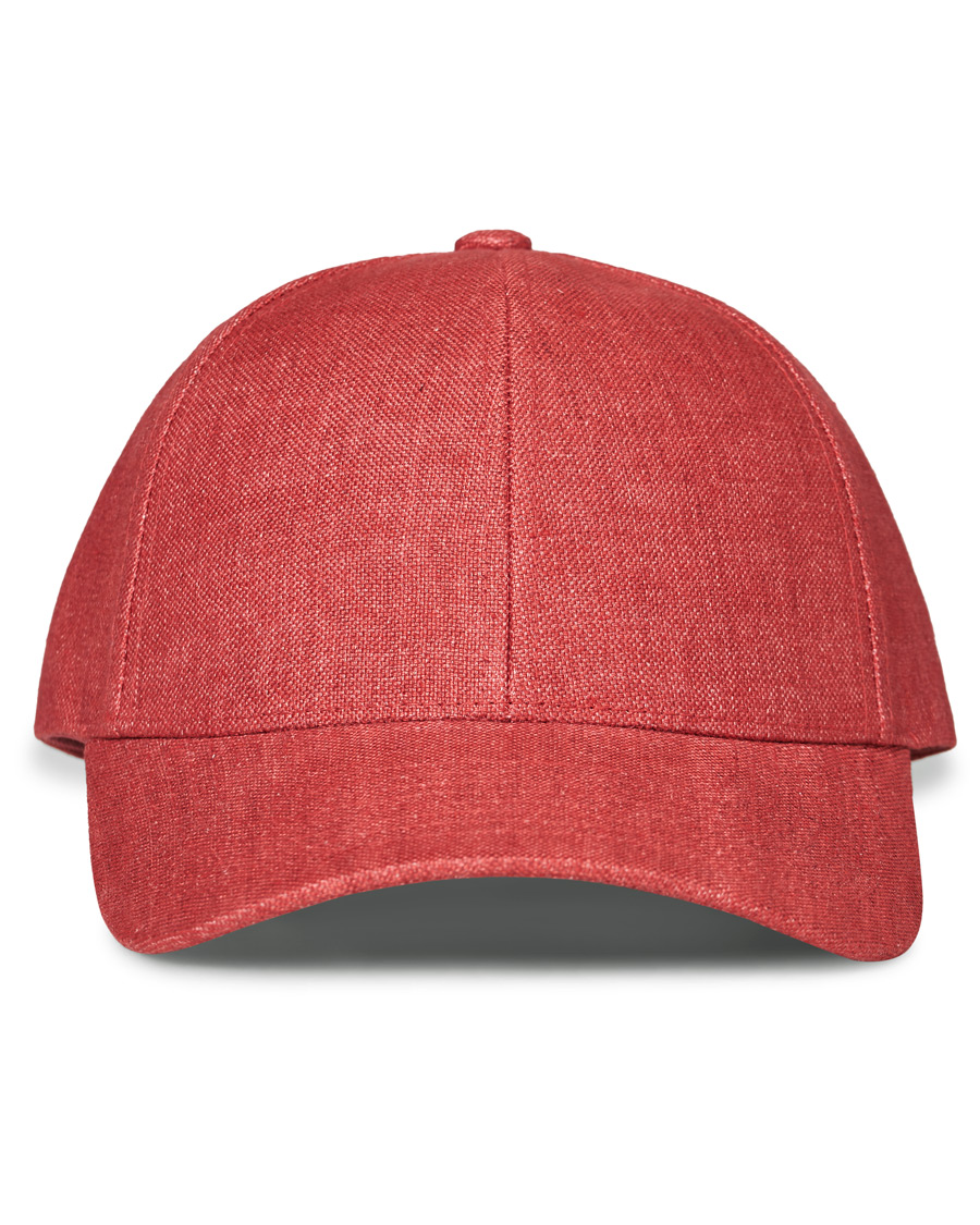 Herre | Varsity Headwear Linen Baseball Cap Amaranth Red | Varsity Headwear | Linen Baseball Cap Amaranth Red