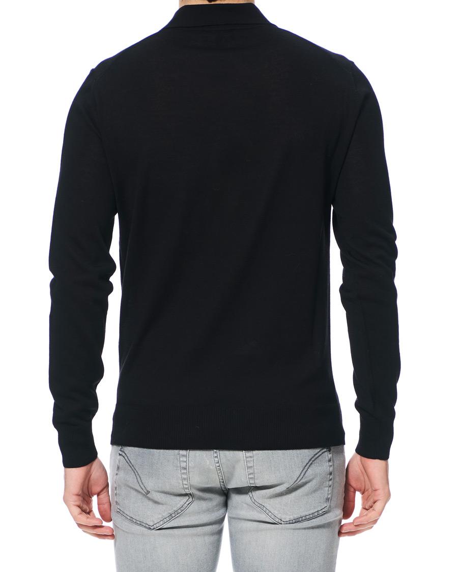 Herre | Trøjer | Emporio Armani | Knitted Long Sleeve Polo Black