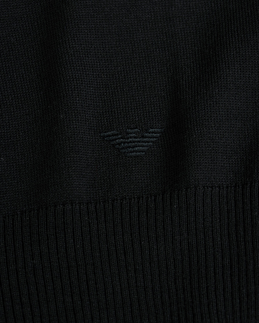 Herre | Trøjer | Emporio Armani | Knitted Long Sleeve Polo Black