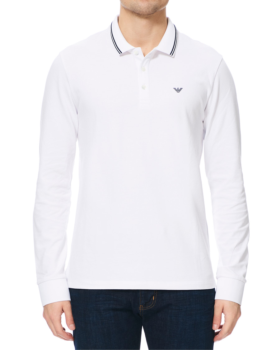 Herre | Trøjer | Emporio Armani | Long Sleeve Polo White