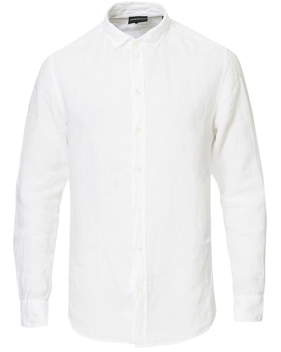 Herre | Skjorter | Emporio Armani | Linen Shirt White