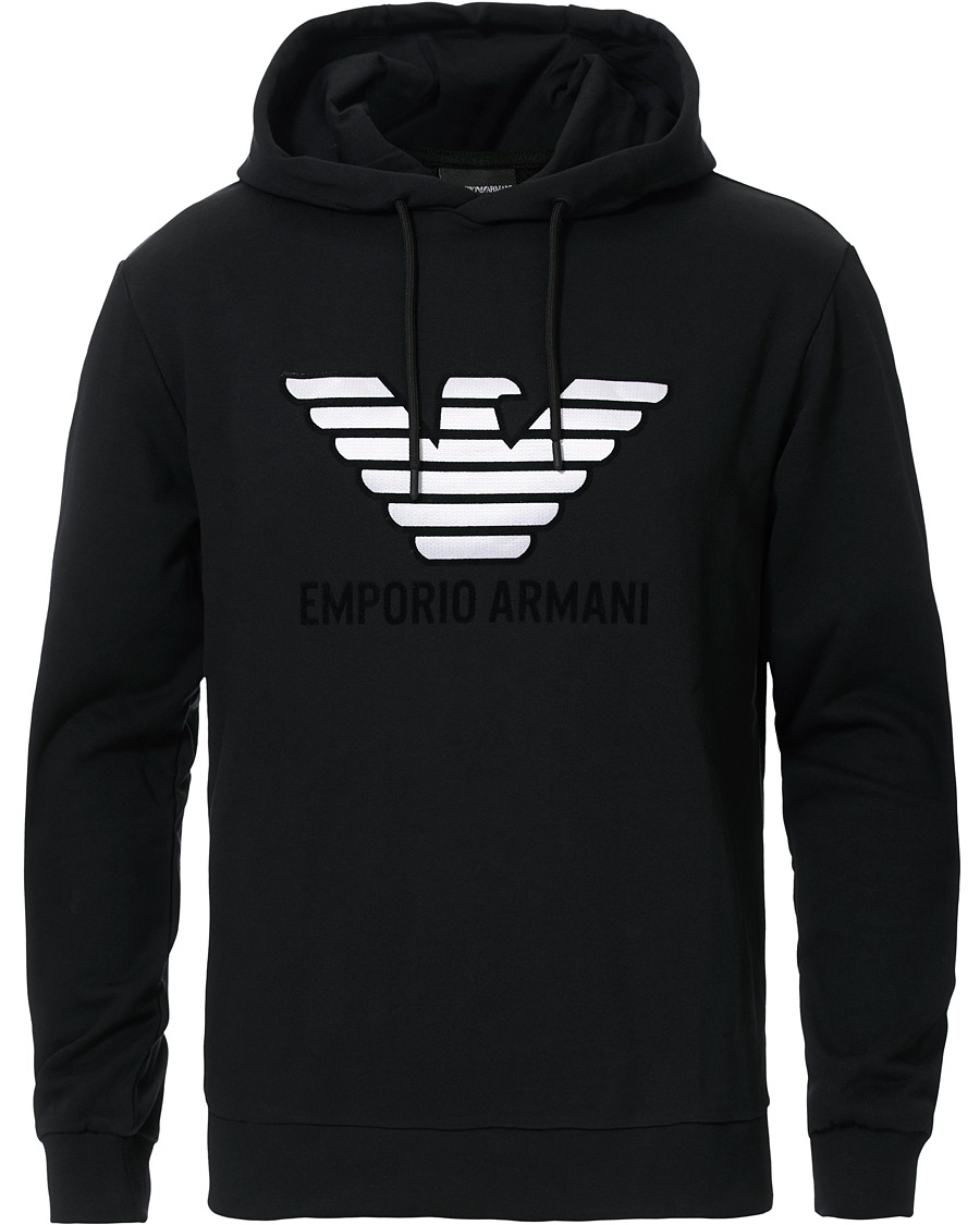 Herre | Trøjer | Emporio Armani | Eagle Hoodie Black