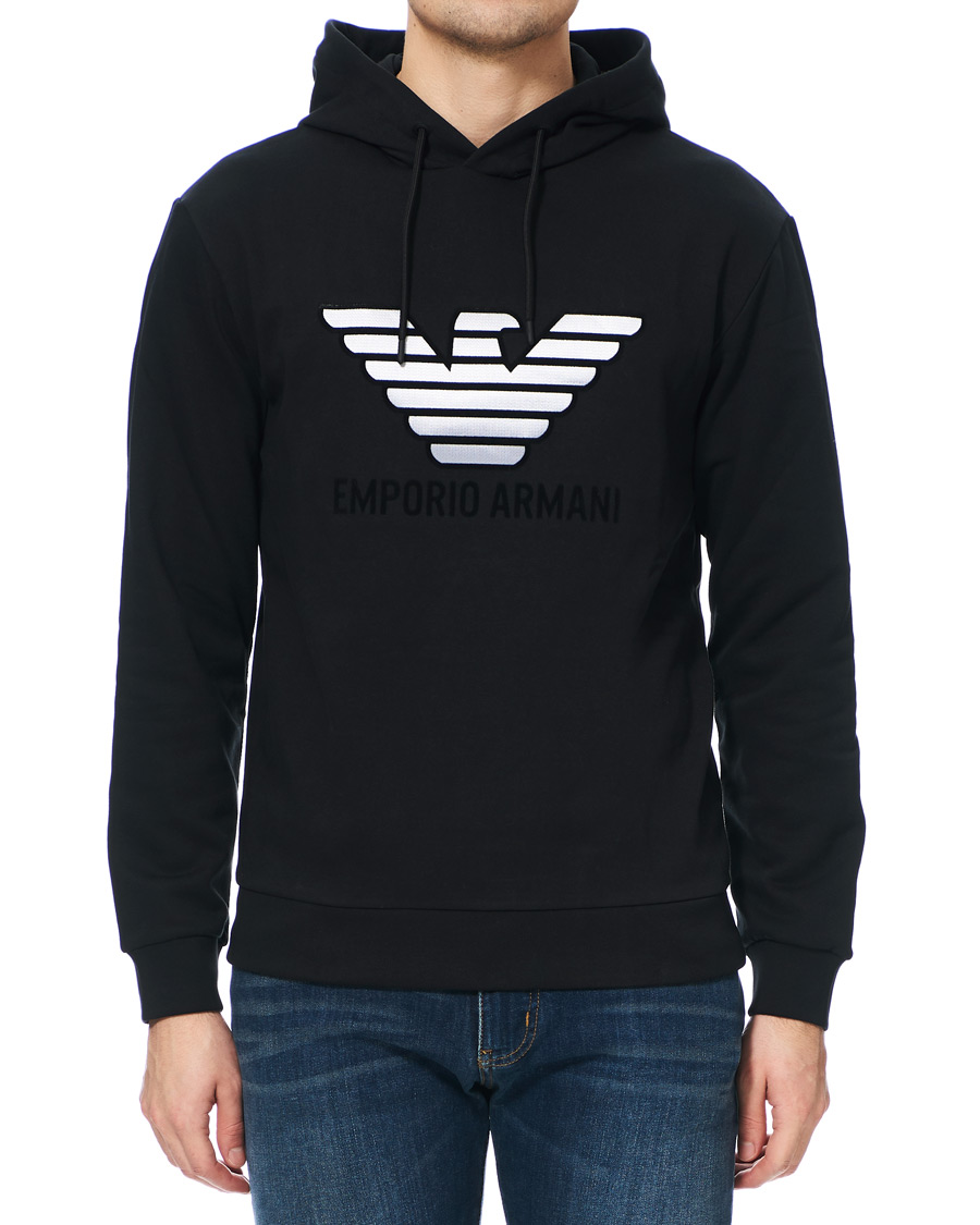 Herre | Trøjer | Emporio Armani | Eagle Hoodie Black