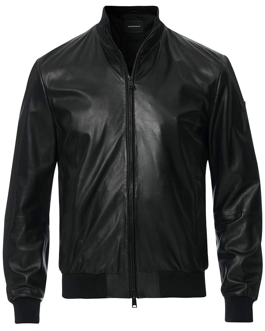 Herre | Jakker | Emporio Armani | Leather Jacket Black
