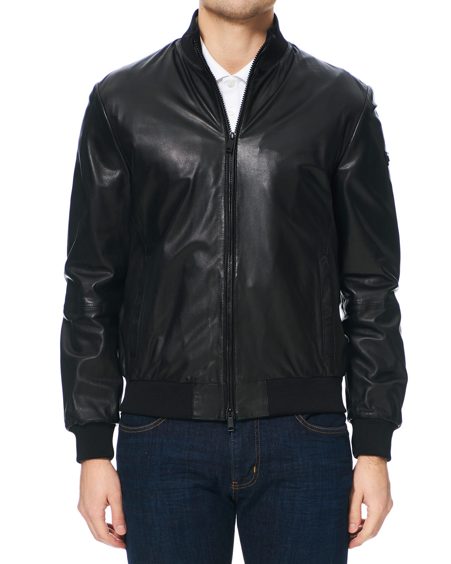 Herre | Jakker | Emporio Armani | Leather Jacket Black