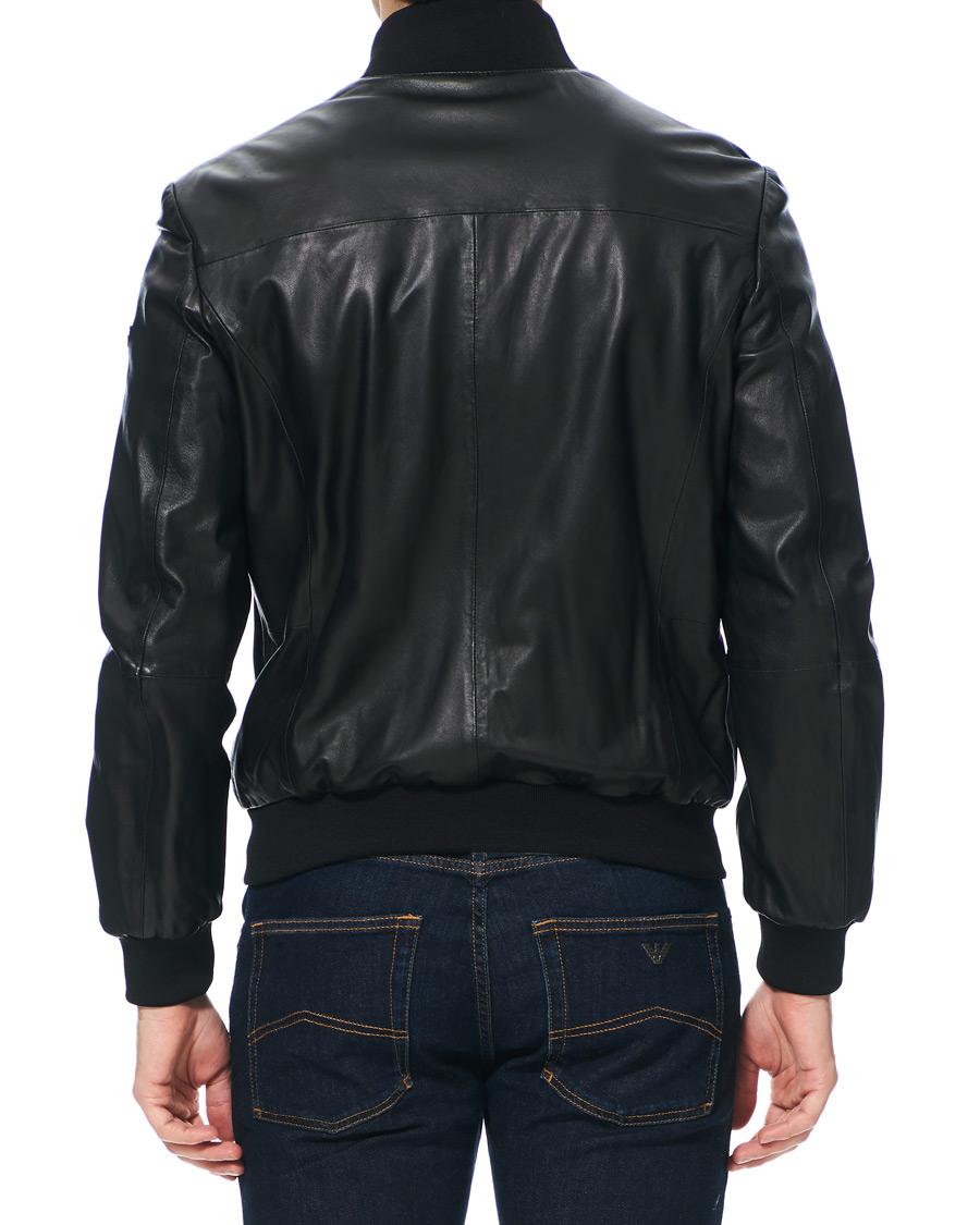 Herre | Jakker | Emporio Armani | Leather Jacket Black