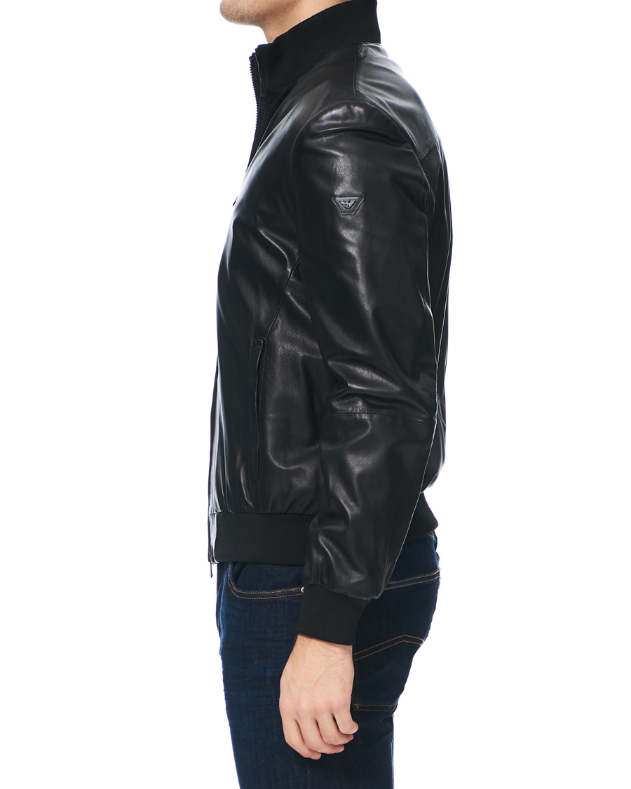 Herre | Jakker | Emporio Armani | Leather Jacket Black