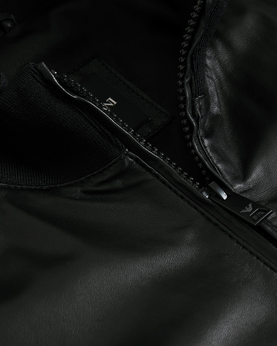 Herre | Jakker | Emporio Armani | Leather Jacket Black