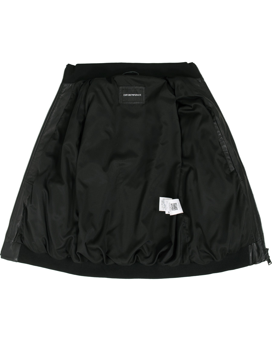 Herre | Jakker | Emporio Armani | Leather Jacket Black