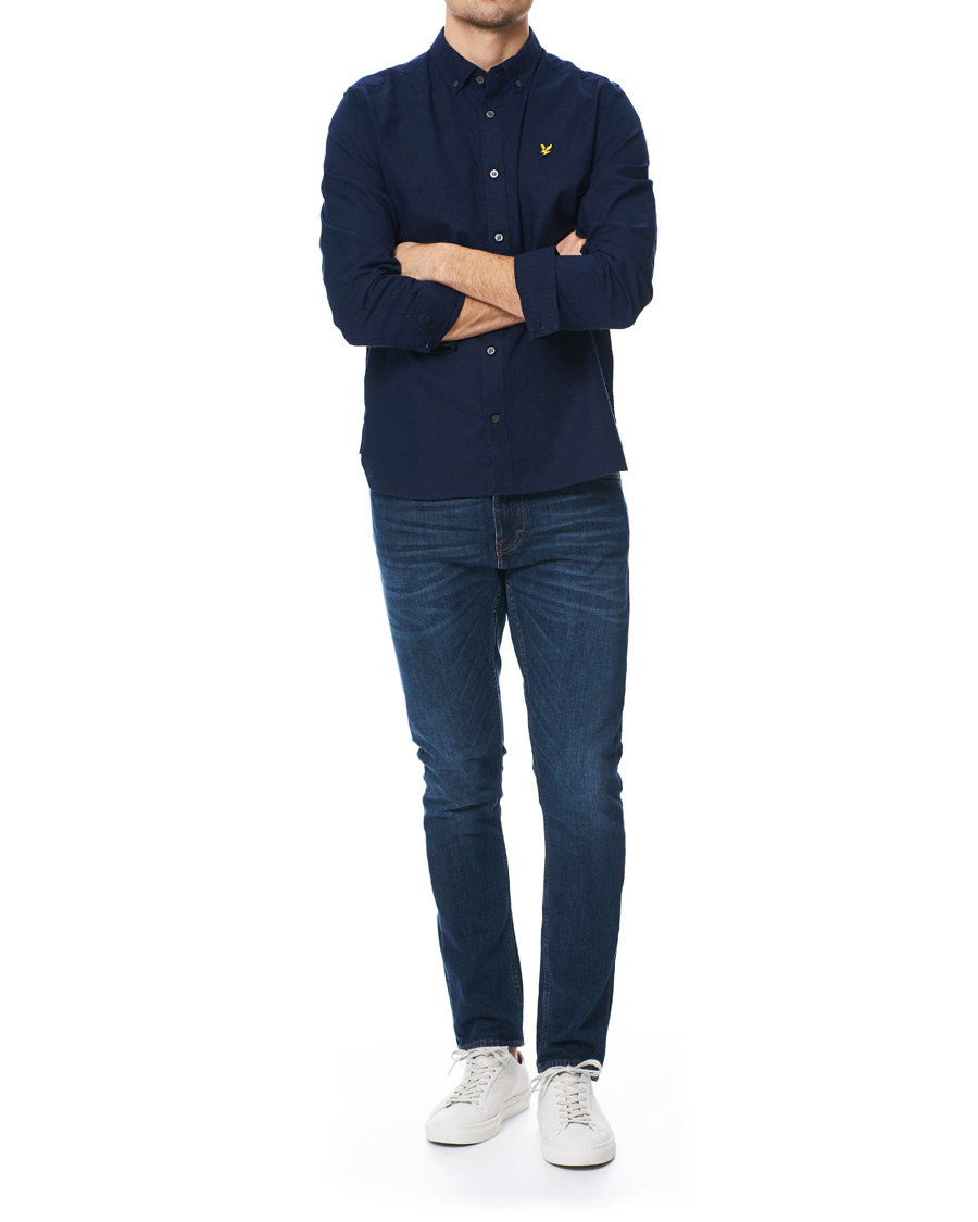 Herre | Skjorter | Lyle & Scott | Linen/Cotton Shirt Navy