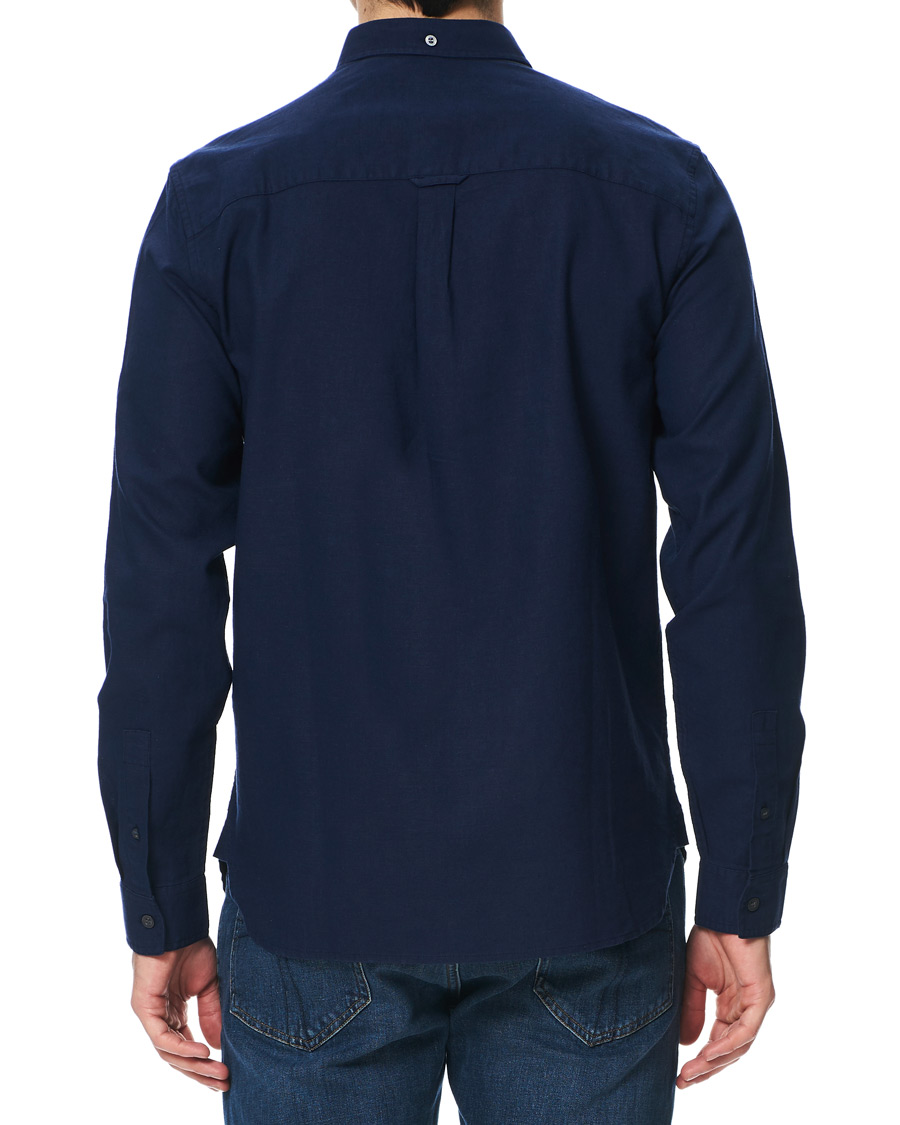 Herre | Skjorter | Lyle & Scott | Linen/Cotton Shirt Navy