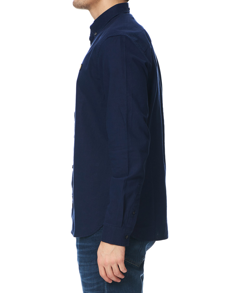 Herre | Skjorter | Lyle & Scott | Linen/Cotton Shirt Navy