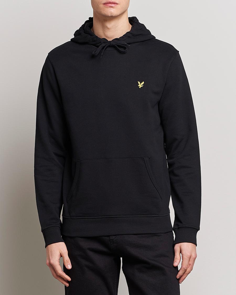 Herre | Hættetrøjer | Lyle & Scott | Organic Cotton Pullover Hoodie Jet Black