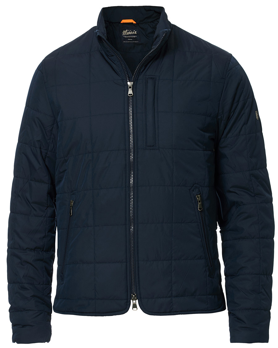 Herre | Jakker | Morris | Quilted Crew Jacket Navy