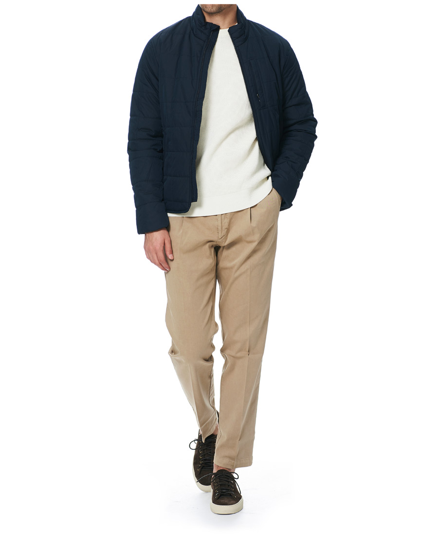 Herre | Jakker | Morris | Quilted Crew Jacket Navy