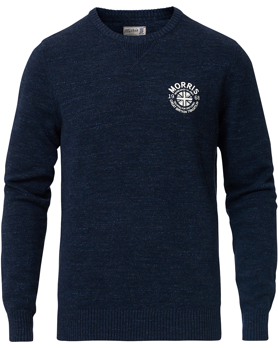Herre | Trøjer | Morris | Leron Knitted O-Neck Navy