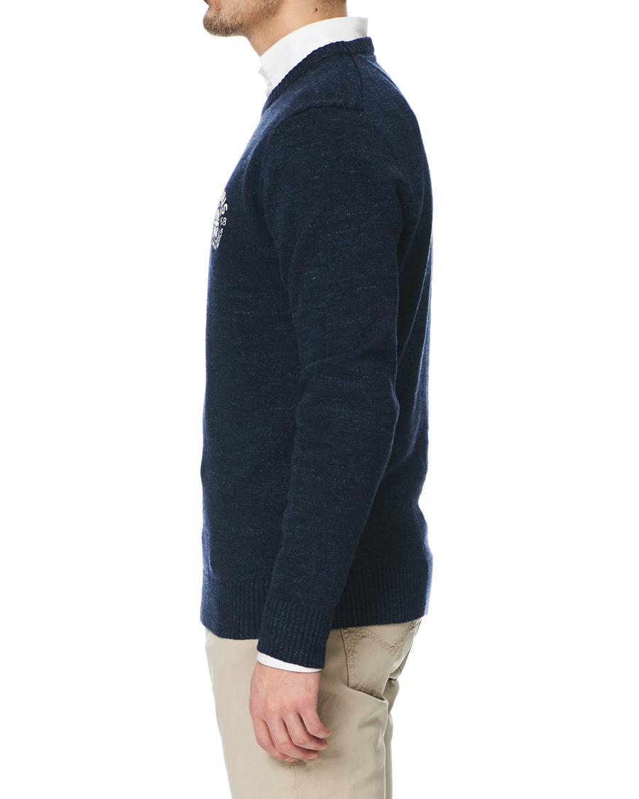 Herre | Trøjer | Morris | Leron Knitted O-Neck Navy