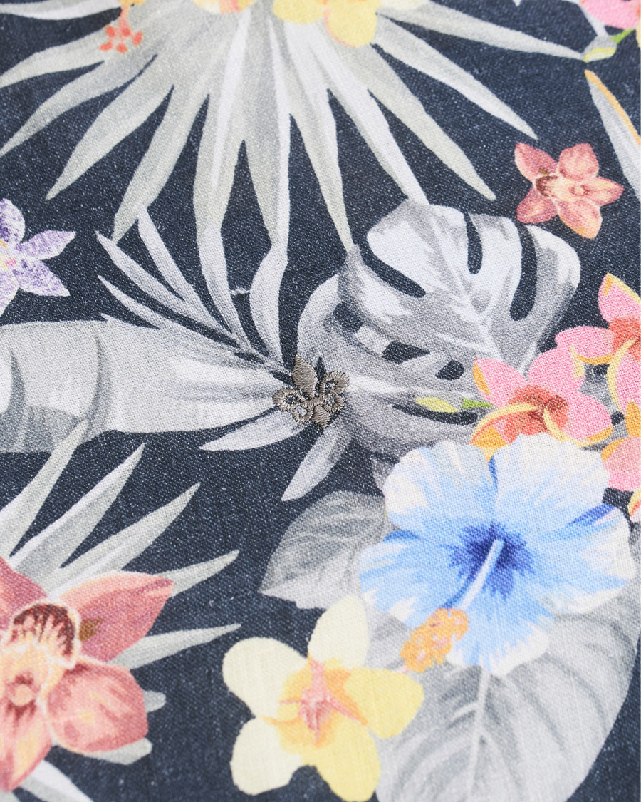 Herre | Skjorter | Morris | Harvey Printed Flower Button Down Shirt Navy