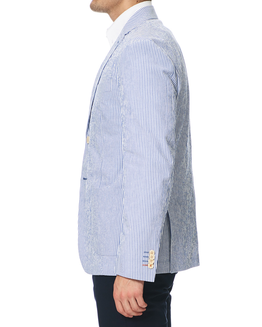 Herre | Blazere & jakker | Morris | Resort Striped Seersucker Balzer Blue/White