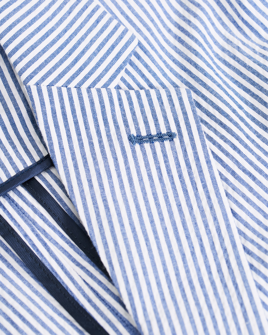 Herre | Blazere & jakker | Morris | Resort Striped Seersucker Balzer Blue/White