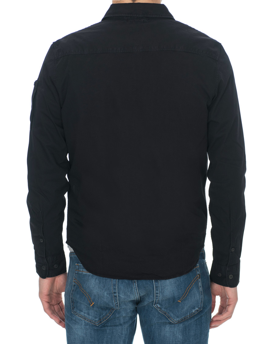 Herre | Skjorter | C.P. Company | Garment Dyed Gabardine Zip Shirt Jacket Eclipse