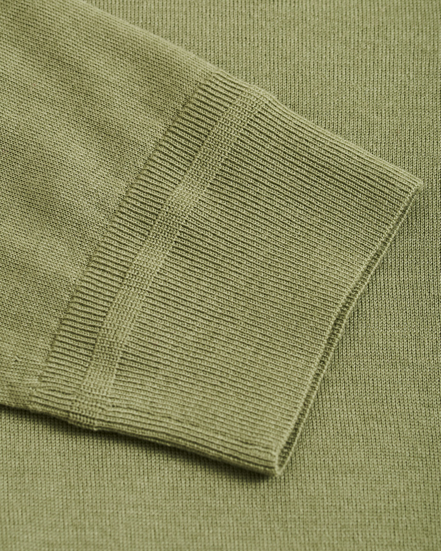 Herre | Trøjer | Tiger of Sweden | Newton Knitted Long Sleeve Polo Caraway Green