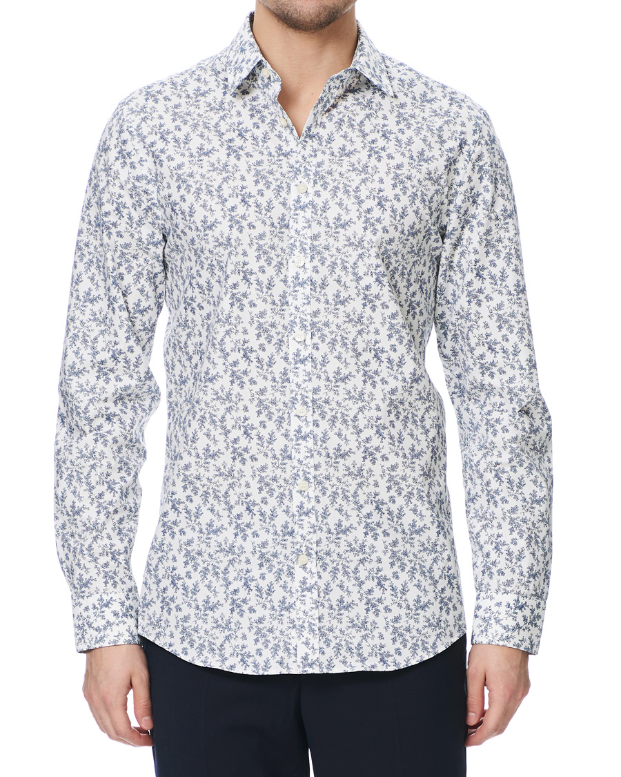 Herre | Skjorter | Tiger of Sweden | Ferene Printed Flower Shirt White