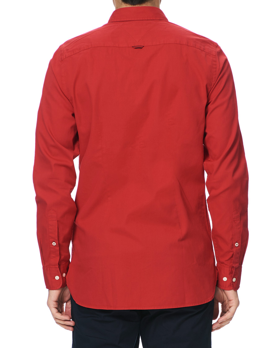 Herre | Skjorter | Tommy Hilfiger | Slim Fit Garment Dyed Twill Shirt Primary Red