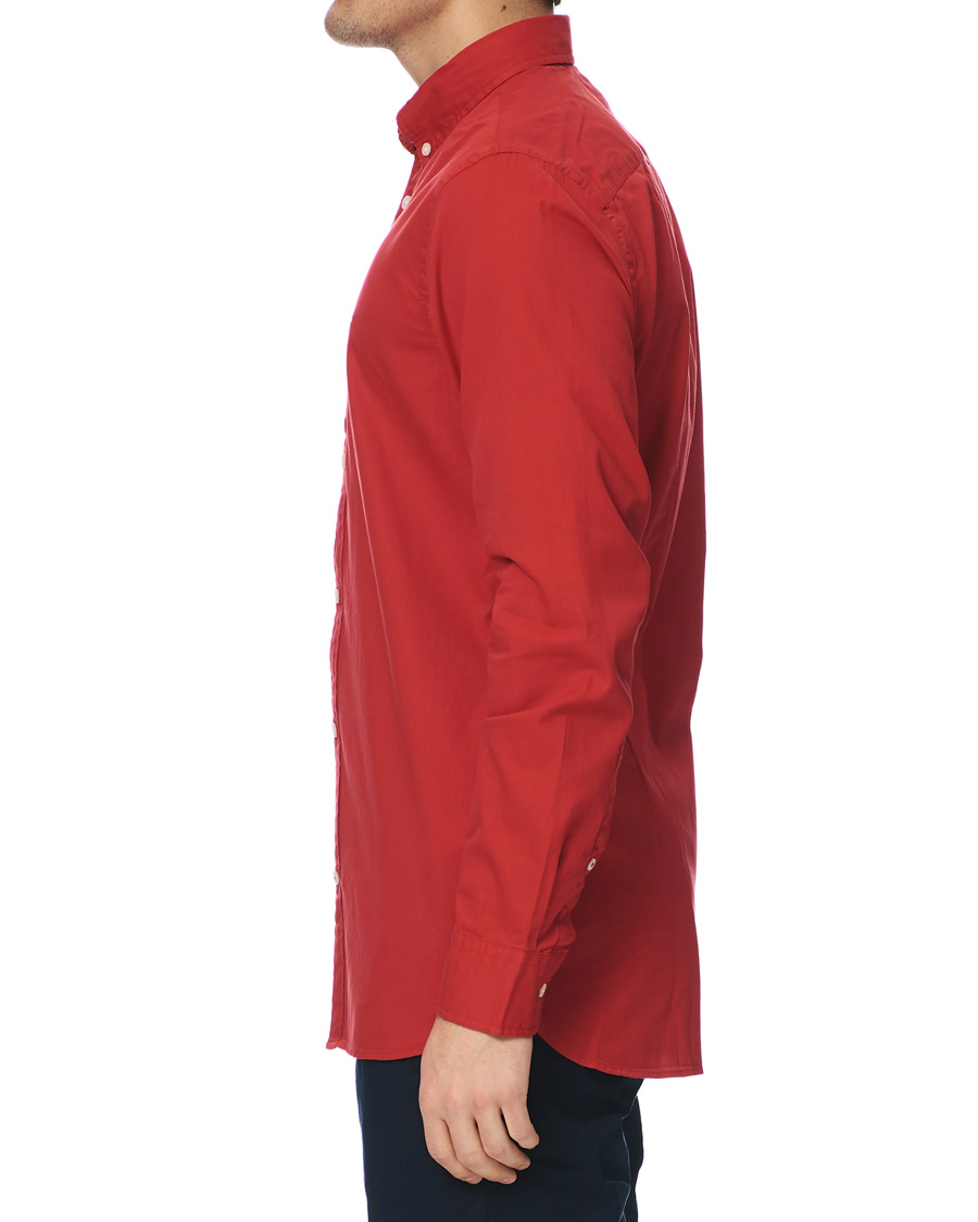 Herre | Skjorter | Tommy Hilfiger | Slim Fit Garment Dyed Twill Shirt Primary Red