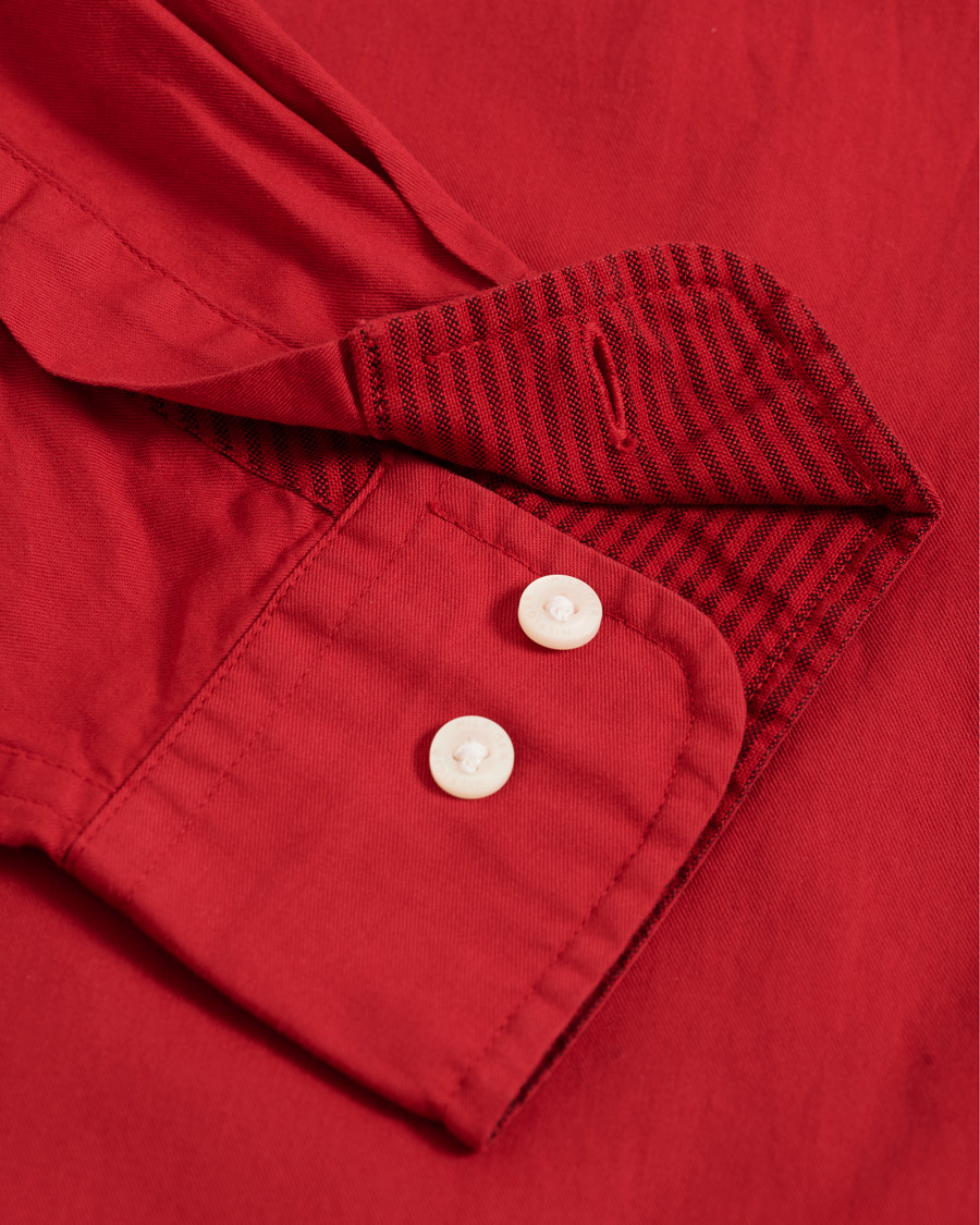 Herre | Skjorter | Tommy Hilfiger | Slim Fit Garment Dyed Twill Shirt Primary Red