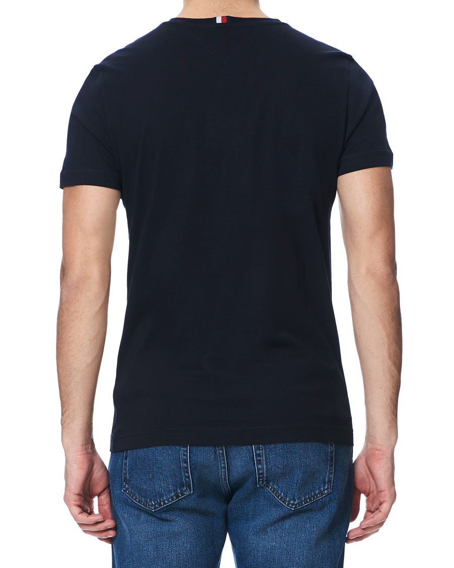 Herre | T-Shirts | Tommy Hilfiger | Organic Cotton Stripe Crew Neck Tee Desert Sky