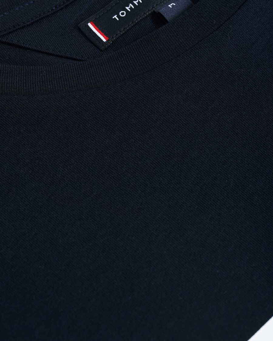 Herre | T-Shirts | Tommy Hilfiger | Organic Cotton Stripe Crew Neck Tee Desert Sky