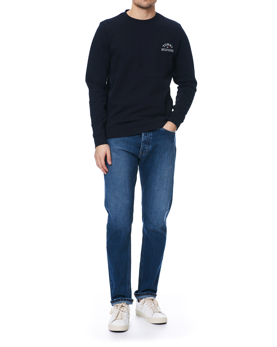 Herre | Trøjer | Tommy Hilfiger | Embroidered Crew Neck Sweatshirt Desert Sky