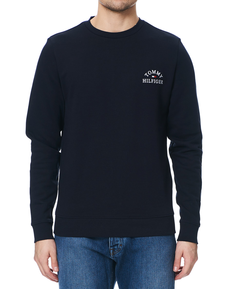 Herre | Trøjer | Tommy Hilfiger | Embroidered Crew Neck Sweatshirt Desert Sky