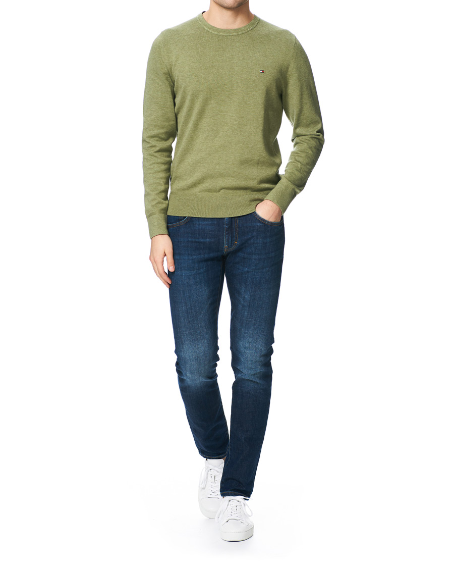 Herre | Trøjer | Tommy Hilfiger | Organic Cotton/Silk Crew Neck Pullover Faded Olive