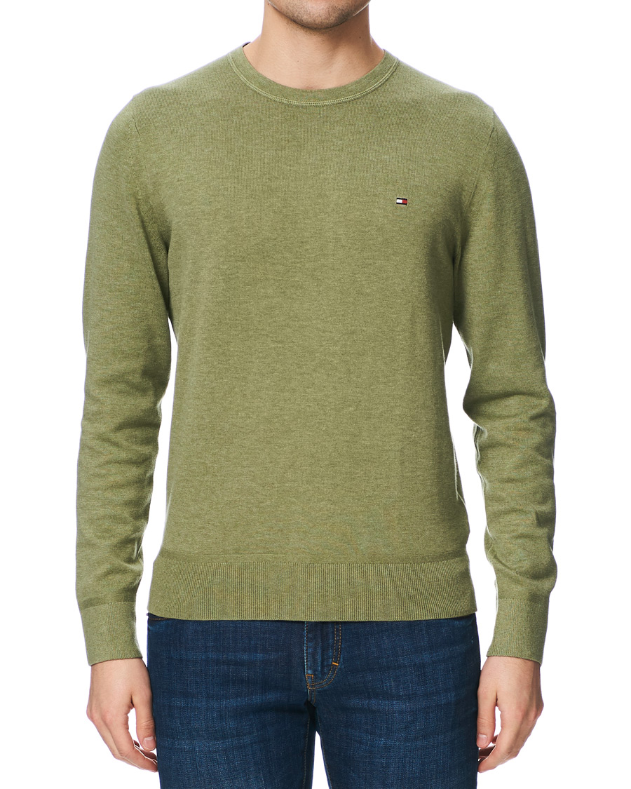 Herre | Trøjer | Tommy Hilfiger | Organic Cotton/Silk Crew Neck Pullover Faded Olive