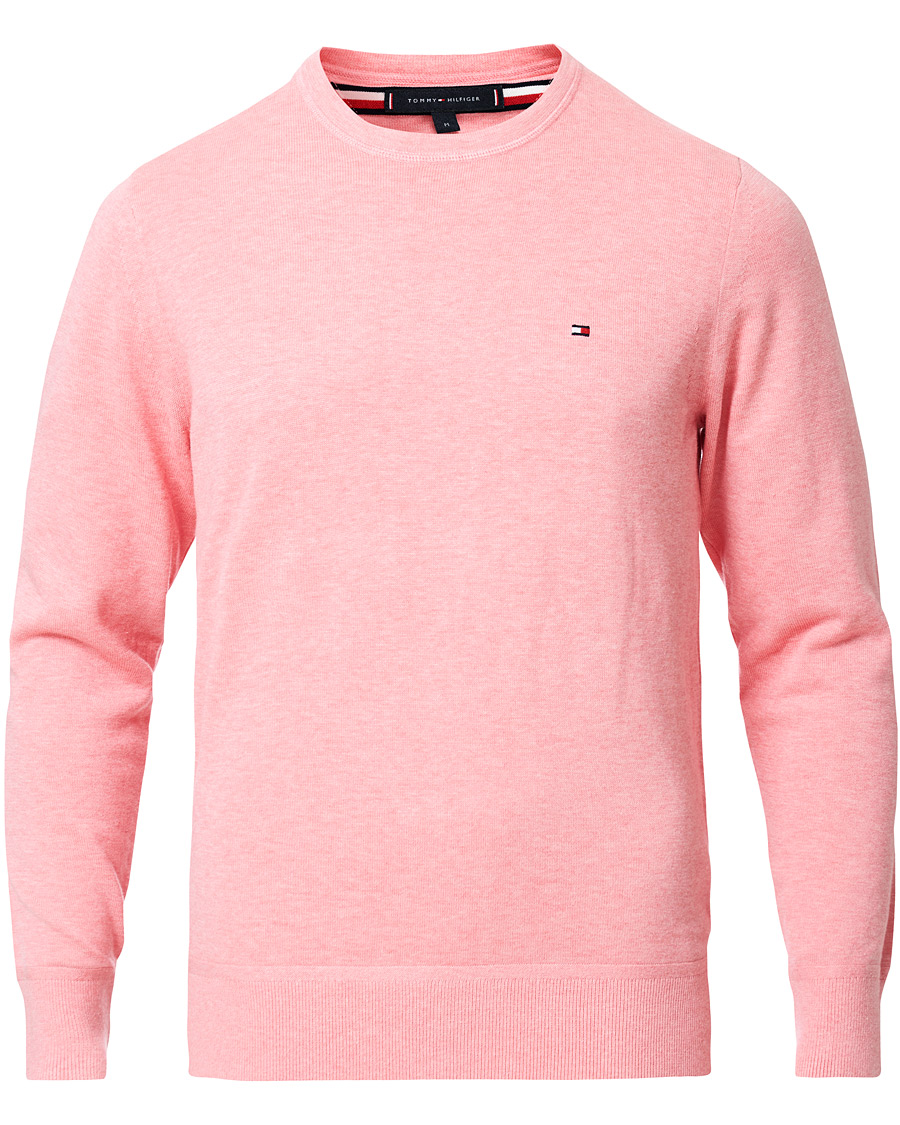 Tommy Hilfiger Organic Cotton/Silk Crew Neck Pullover Pink - Car