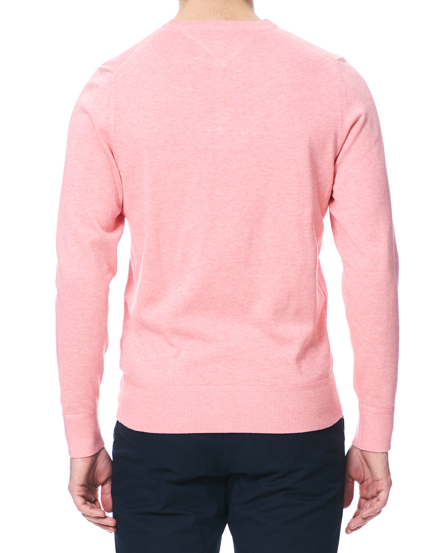 Herre | Trøjer | Tommy Hilfiger | Organic Cotton/Silk Crew Neck Pullover Pink Grapefruit