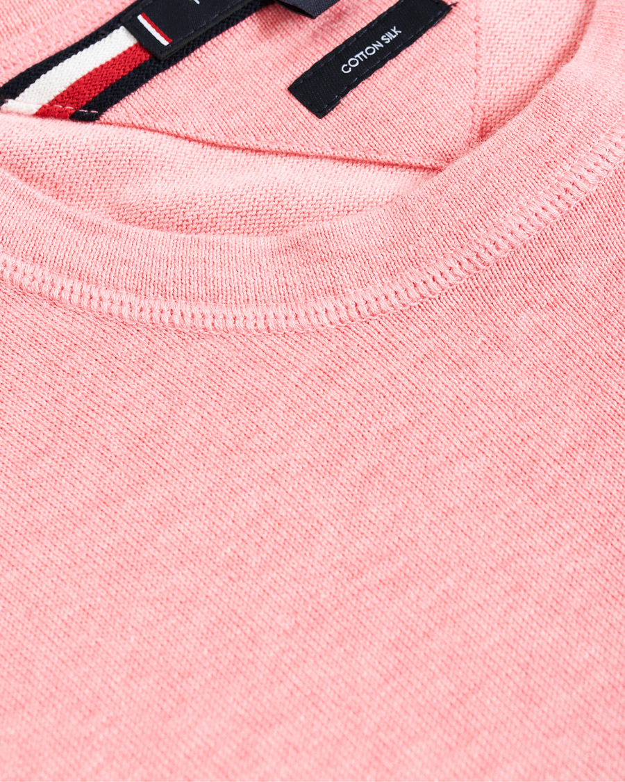 Herre | Trøjer | Tommy Hilfiger | Organic Cotton/Silk Crew Neck Pullover Pink Grapefruit