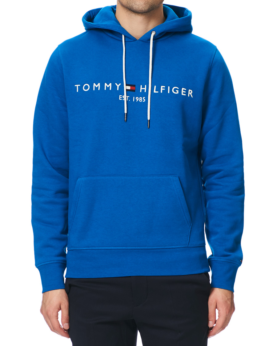 Tommy Hilfiger Logo Hoodie Blue CareOfCarl.dk