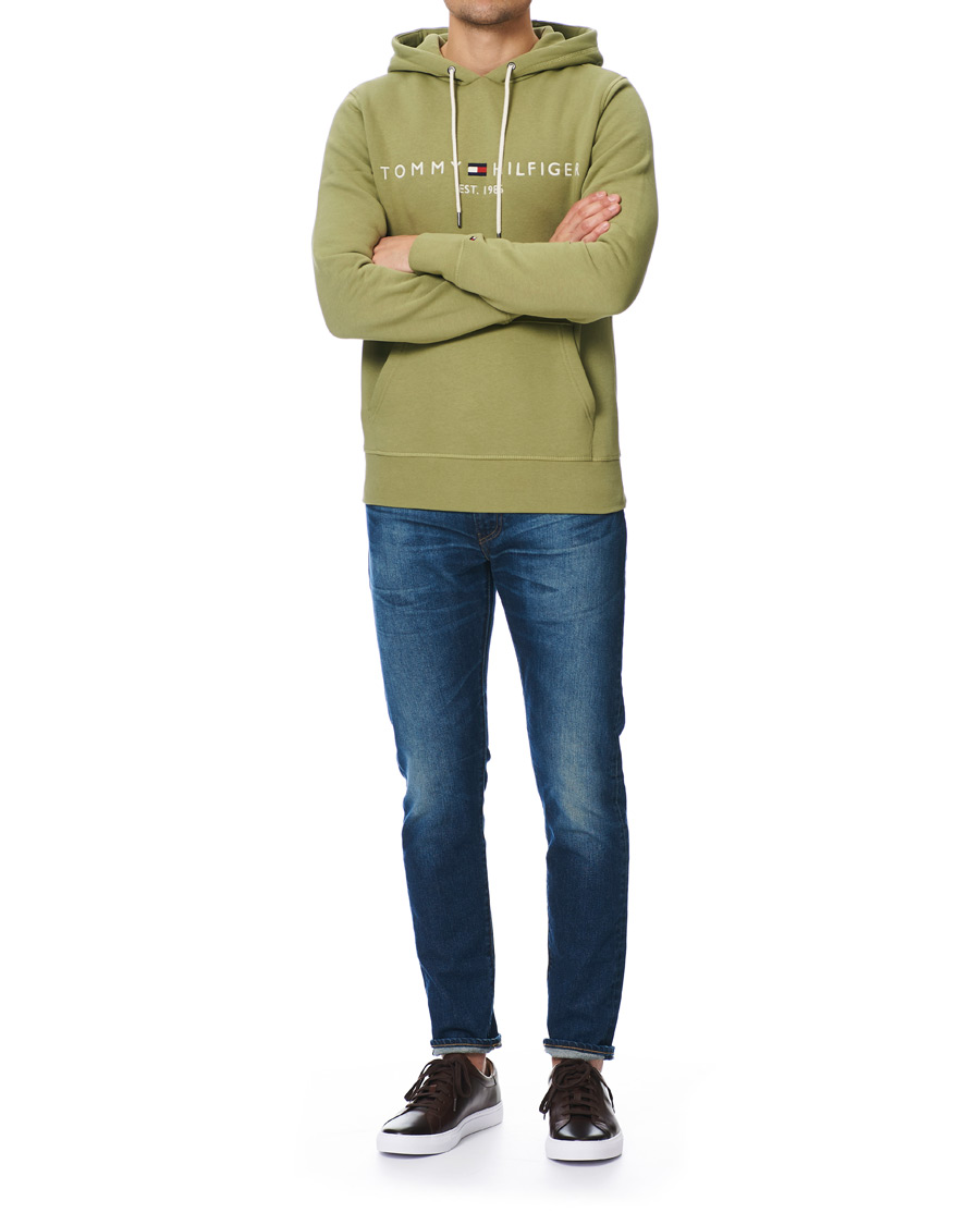 Herre | Trøjer | Tommy Hilfiger | Logo Hoodie Faded Olive